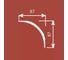 Карниз Cosca decor KX009 87x87 мм, 2000 мм, экополимер СПБ066632 2