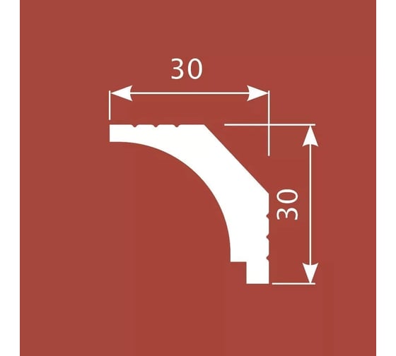 Карниз Cosca decor KX019 30x30 мм, 2000 мм, экополимер СПБ067623