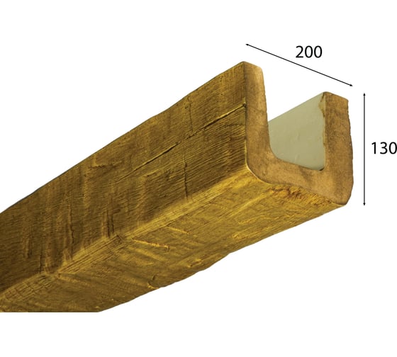 Балка Cosca Decor Рустик 200x130 мм, дуб светлый, 2 м СПБ029088