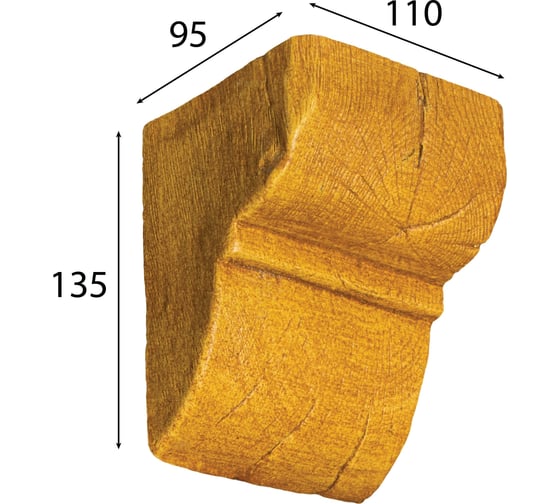 Консоль для балки Cosca Decor 120x120 мм, орех медовый СПБ030439
