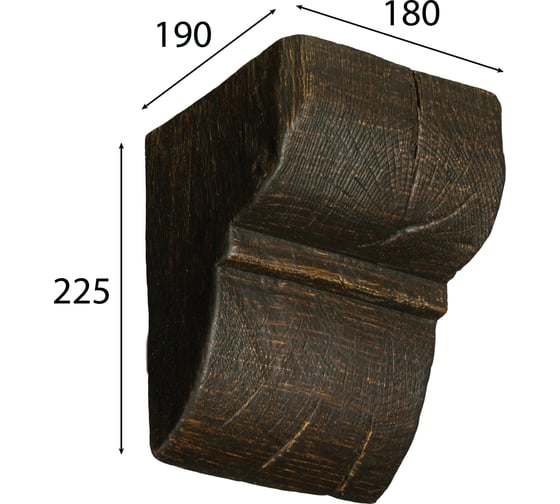 Консоль для балки Cosca Decor 190x170 мм, 200x130 мм, венге СПБ029113