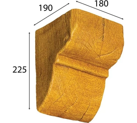 Консоль для балки Cosca Decor 190x170 мм, 200x130 мм, орех медовый СПБ029114