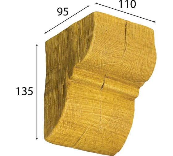 Консоль для балки Cosca Decor 120x120 мм, дуб светлый СПБ029147