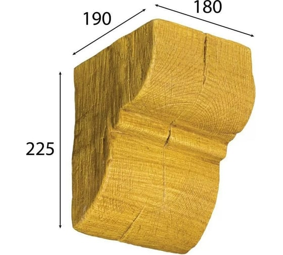 Консоль для балки Cosca Decor 190x170 мм, 200x130 мм, дуб светлый СПБ029141