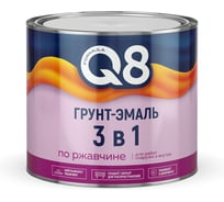 Грунт-эмаль по ржавчине 3 в 1 FORMULA Q8 полуматовая, 1,8 кг, красная 277226