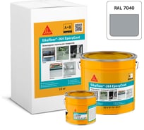 Напольное покрытие на эпоксидной основе SIKA Floor-264 EpoxyCoat RAL 7040 А + В, Ведро 10кг 886560