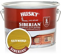 Декоративная пропитка-антисептик HUSKY SIBERIAN для дерева полуматовая калужница 9 л 28818 20700705