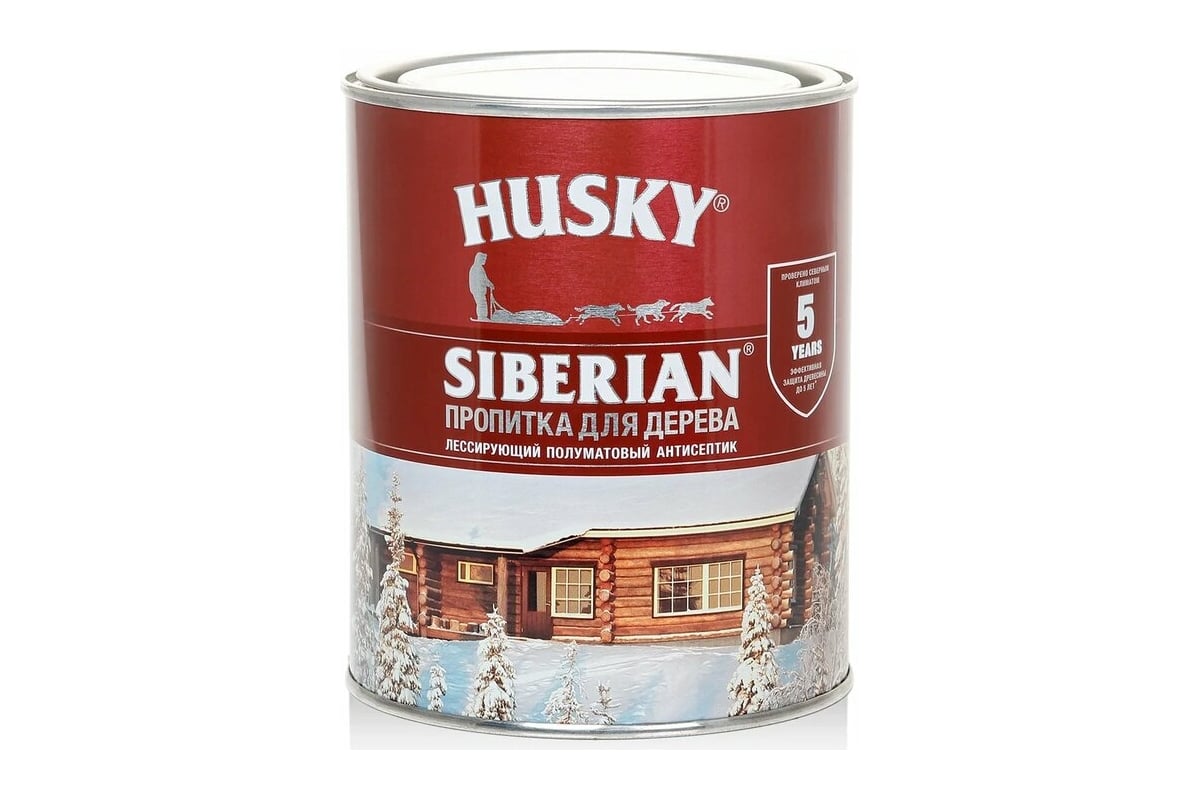 Декоративная пропитка-антисептик HUSKY SIBERIAN для дерева полуматовая ...