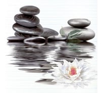 Комплект Нефрит-Керамика Лотос чёрный (2пл.) 500х500х9 сортовой 06-01-1-23-04-04-332-0