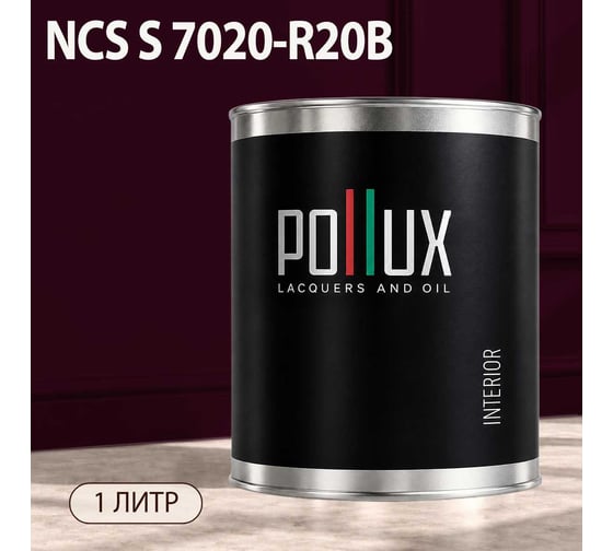 Краска интерьерная моющаяся Pollux для стен и потолков, цвет розовый NCS S-7020-R20B, 1л INT-NCS-S-7020-R20B-1L