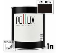 Укрывное масло защитное для дерева Pollux, без запаха, влагостойкое, для наружных и внутренних работ, цвет красный, Ral 3004, 0,5л FBOIL-8019-1L