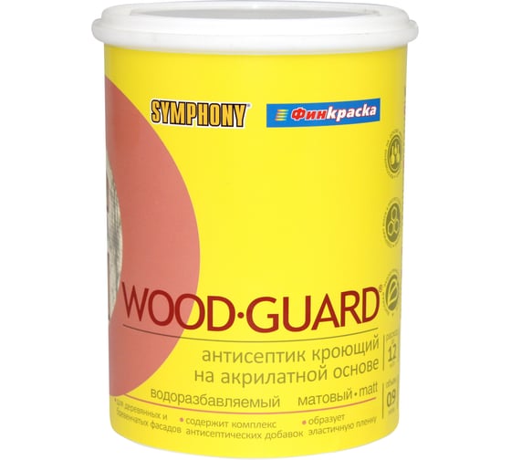 Антисептик в/э SYMPHONY, вудгард VVA пласт., 1/0.9л пласт., oсновной 00-01100275 1