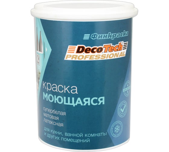 Краска в/э DecoTech, моющаяся база WA, 1/0.9л, oсновной 00-01101602