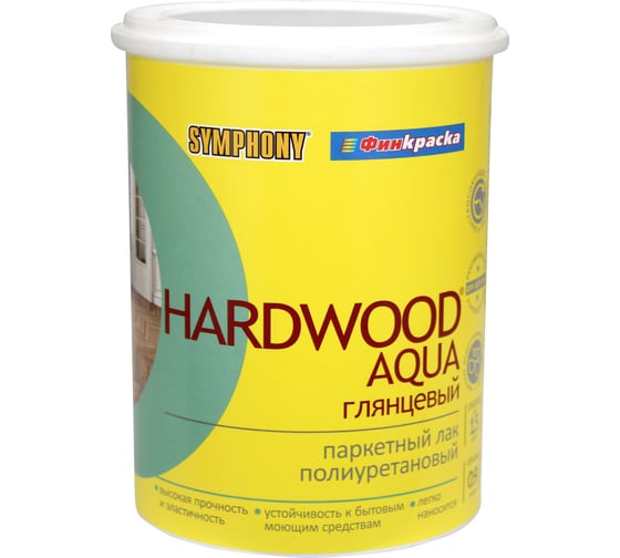 Лак SYMPHONY, хардвуд аква гл, 1/0.9л пласт., oсновной 00-00012980