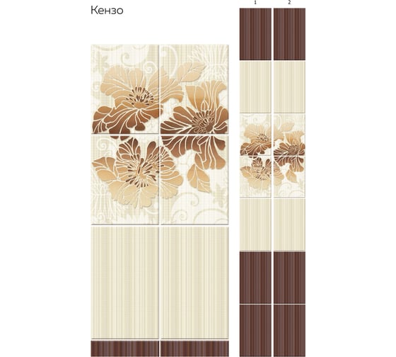 Панель ПВХ КронаПласт Unique Кензо 12 шт 00-00057325/12