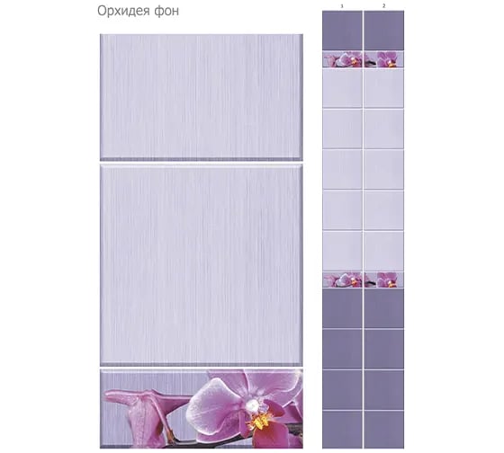 Панель КронаПласт ПВХ Unique Орхидея фон 12 шт 00-00024212/12