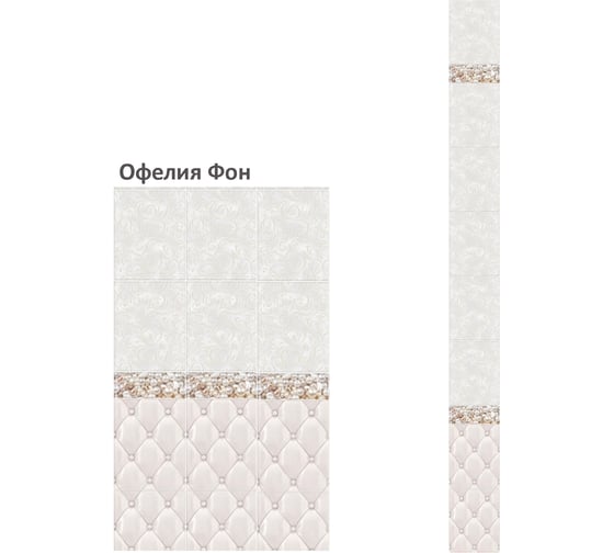 Панель КронаПласт ПВХ Unique Офелия фон 12 шт 00-00073353/12