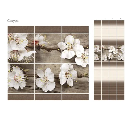 Панель КронаПласт ПВХ Unique Сакура 12 шт 00-00035646/12