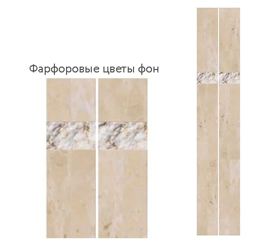 Панель КронаПласт ПВХ Unique Фарфоровые цветы Фон 2 шт УТ-00122106