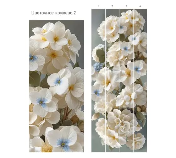 Панель КронаПласт ПВХ Unique Цветочное кружево 2 12 шт УТ-00120495/12