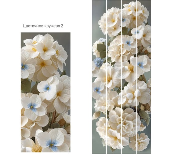 Панель КронаПласт ПВХ Unique Цветочное кружево 2 12 шт УТ-00120495/12