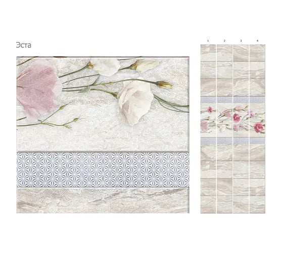 Панель КронаПласт ПВХ Unique Эста 12 шт 00-00023648/12