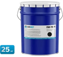 Краска черная эмаль Sebmet ПФ-115 (25 кг) TD031140025