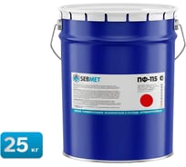 Краска красная эмаль Sebmet ПФ-115 (25 кг) TD031130025
