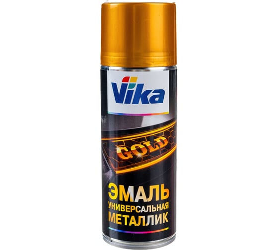 Универсальная эмаль VIKA (металлик; золото; 520 мл) 18-000028