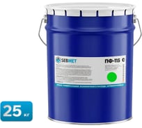 Краска Sebmet зеленая эмаль ПФ-115 (25 кг) TD031150025