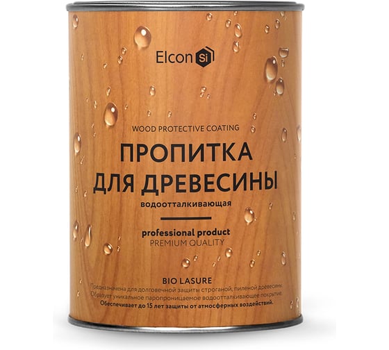 Пропитка водоотталкивающая Elcon Bio Lasure серый 2 л 00-00751274