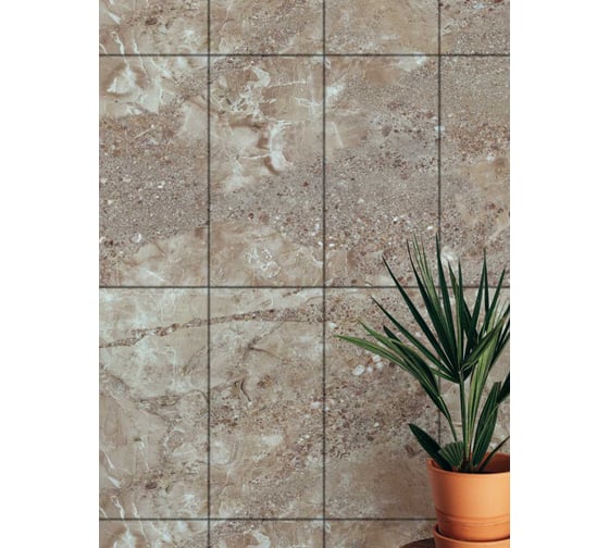 Панель STELLA SPC глянец  Kerama Сахара 560*280*2,5мм (8 шт в упак) ЦБ-00015290