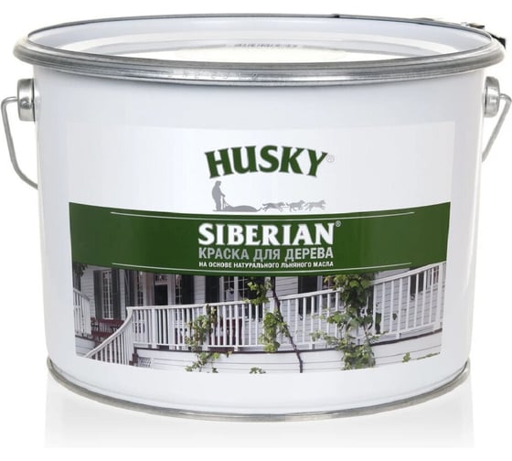 Краска для дерева HUSKY SIBERIAN 2672 белый, 9л 38407