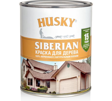 Акриловая краска для дерева HUSKY SIBERIAN цвет Светлый бук, 0,9 л 38223