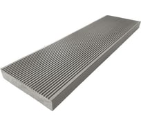 Террасная доска полнотелая MasterDeck Cерый узкий вельвет/тиснение под дерево 2 шт 200223300