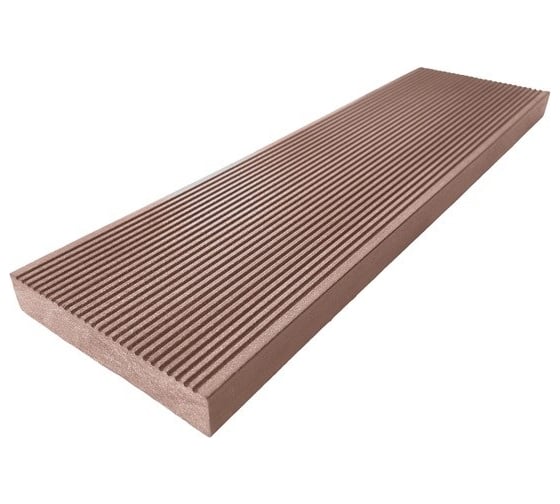 Террасная доска полнотелая MasterDeck тик узкий вельвет/тиснение под дерево 2 шт 200423300