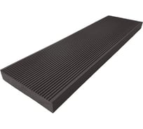 Террасная доска полнотелая MasterDeck антрацит, узкий, вельвет/тиснение под дерево, 2 шт 200623300