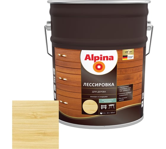 Лессировка для дерева ALPINA (сосна; 10 л) 948103880