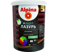 Лазурь для дерева ALPINA Аква (черный; 0.9 л) 948103491