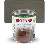 Масло для террас BIOFA 3753, для наружных работ, веранд и настила с УФ-защитой, цвет Базальт, 125 мл 370634