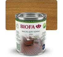 Масло для террас BIOFA 3753, для наружных работ, веранд и настила с УФ-защитой, цвет Темный орех, 125 мл 370334