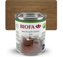Масло для террас BIOFA 3753, для наружных работ, веранд и настила с УФ-защитой, цвет Венге, 125 мл 370934