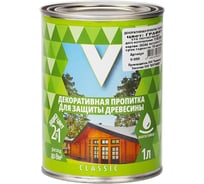 Декоративная пропитка V для дерева Classic, матовая, 1 л, графит 281504
