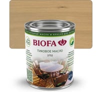 Масло тиковое для дерева универсальное BIOFA 3752, для наружных и внутренних работ, защита террас, фасадов, мебели, водоотталкивающее покрытие, цвет Бали, 125 мл 600134