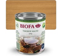 Масло тиковое для дерева универсальное BIOFA 3752, для наружных и внутренних работ, защита террас, фасадов, мебели, водоотталкивающее покрытие, цвет Лабрадор, 125 мл 600434