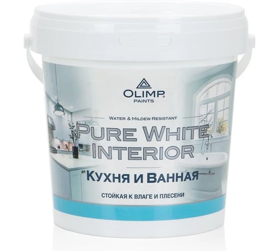 Краска для кухни и ванной OLIMP RAL 1015, 0.9л*6 35428