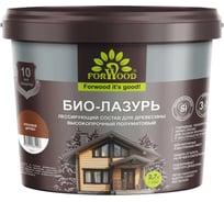 БИО-ЛАЗУРЬ для древесины Forwood бесцветный, лессирующий состав, высокопрочный полуматовый биолазурь_бесцветный_0,9л