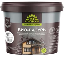 БИО-ЛАЗУРЬ для древесины Forwood бесцветный, лессирующий состав, высокопрочный полуматовый биолазурь_бесцветный_2,7л