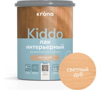 Лак интерьерный акриловый для дерева KRONA KIDDO светлый дуб 0,75 л 66323200