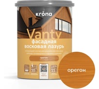 Лазурь восковая для деревянных фасадов KRONA VANTY 0,75 орегон 66323651